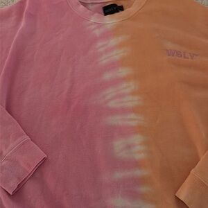 WSLY Vibrant Pink and Orange Sweatshirt